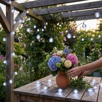 Article Guirlande lumineuse à boules LED froides 60 ampoules 9 m extérieur
