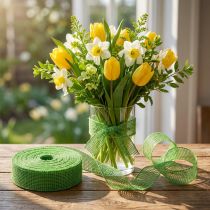 Article Ruban en Jute Vert 5 cm x 40 m