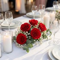 Article Roses Conservées Rouges 5 cm - Lot de 6 pour Décoration et Cadeaux