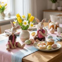 Article Set de Figurines Lapins Décoratifs en Résine 9 cm – Lot de 4