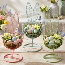 Article Set de 3 figurines lapins en fil métallique – décorations de Pâques et printemps 16 cm