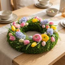 Article Couronne décorative en mousse naturelle 15 cm - Lot de 6