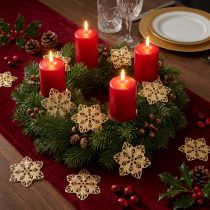 Article Étoiles de Noël en métal doré vintage Ø6 cm - Lot de 36