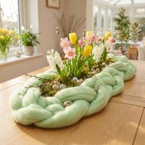 Article Cordon de laine cordon feutre laine fusible vert clair Ø4–5cm 10m