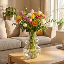Article Vase rond en verre recyclé transparent Ø16 cm H23 cm