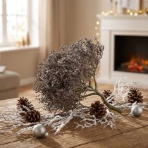 Article Branche décorative artificielle effet givre Ø23 cm