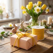 Article Cordelette décorative jaune 4 mm x 25 m