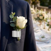 Article Bande de corsage blanche pour mariage - Lot de 2