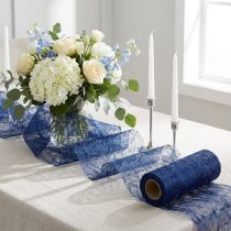 Article Rouleau de Vlies Décoratif 8 cm x 25 m en Fibres Sisal Bleu Foncé
