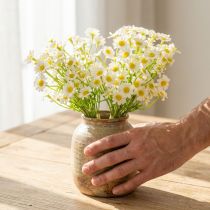 Article Bouquet de fleurs artificielles de camomille – Lot de 3 tiges, hauteur 28 cm