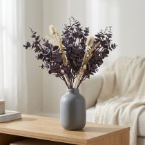 Article Kunst-Eucalyptus décoratif violet – Lot de 3 branches, 38 cm