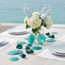 Article Coquilles d’huîtres et disques de nacre turquoise en filet 250g