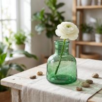 Article Mini Vase en Verre Vert 8,5 cm x 11 cm pour Décoration Florale