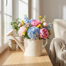 Article Arrosoir déco vintage en métal crème 26 cm, 5 L