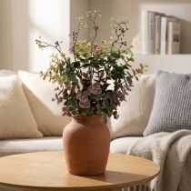 Article Bouquet d'Eucalyptus Artificiel Vert et Rouge 39 cm