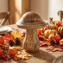 Article Champignon décoratif en bois de manguier 10 cm x Ø 8 cm