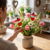 Article Décorations en forme de cœurs rouges et souris sur pique – Lot de 12