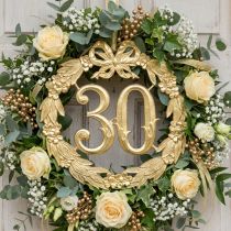 Article Couronne Décorative 30 Ans Dorée en Carton