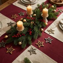 Article Étoiles en bois décoratives 4 cm – Set de 72 pièces pour Noël