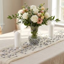 Article Perles décoratives en plastique argenté Ø8 mm – Lot de 250