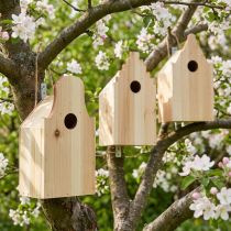 Article Lot de 3 nichoirs en bois pour mésanges, H 22,5 cm