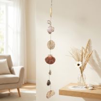 Article Guirlande Décorative Murale en Coquillages pour Ambiance Maritime – 125 cm