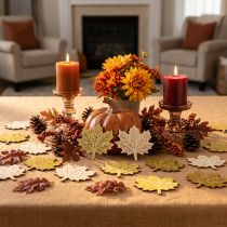 Article Lot de 72 feuilles d'érable décoratives en bois - Automne - 4 cm