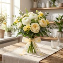 Article Ruban décoratif en organza avec motif de brindilles de feuilles 25 mm x 20 m