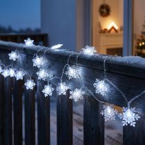Article Guirlande LED Flocons de Neige Blanc Froid 24 LED 460 cm