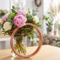 Article Fil décoratif en aluminium cuivré pour loisirs créatifs et décoration florale – 12 m, Ø2 mm