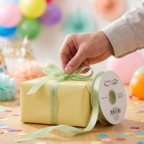 Article Ruban décoratif "Happy Birthday" vert 18 m