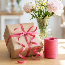 Article Ruban cadeau durable rose 10mm 100m