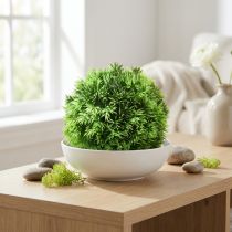 Article Boule décorative en herbe artificielle Ø15 cm vert