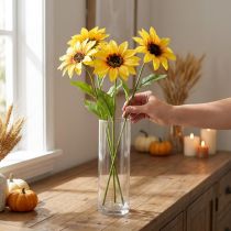 Article Fleurs artificielles tournesol jaune 79 cm – Lot de 3