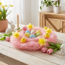 Article Sisal naturel rose 300g pour décoration et loisirs créatifs