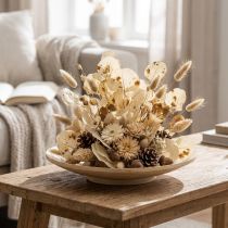 Article Feuilles Séchées pour Décoration Monnaie-du-Pape Crème 100g
