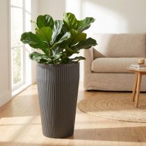 Article Vase d'intérieur en plastique anthracite Ø28 cm H46,5 cm