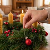 Article Épingles à tête perlée rouges pour décoration florale Ø4mm 40mm Set de 150