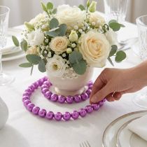 Article Perles décoratives violettes Ø8mm - Lot de 250 pièces