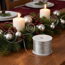 Article Fil décoratif argenté 2 mm x 100 m pour créations et décorations