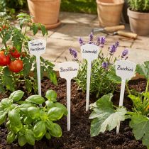 Article Étiquettes de Jardin en Plastique Blanc 24 cm - Lot de 10