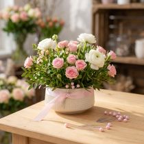 Article Épingles florales en métal avec tête perlée rose Ø4mm 4cm - Lot de 150 pièces