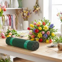 Article Fil métallique vert pour décoration florale 0,8 mm x 350 mm - 2,5 kg