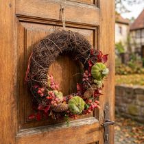 Article Couronne en bois naturel Ø35cm - Décoration murale et saisonnière