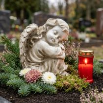 Article Statue d'Ange Endormi en Résine pour Décoration Crématorium ou Intérieure 6×5,5×8cm