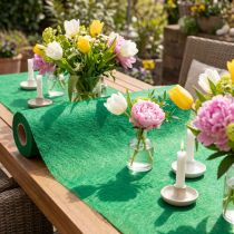 Article Rouleau de tissu décoratif en polypropylène vert 23 cm x 25 m