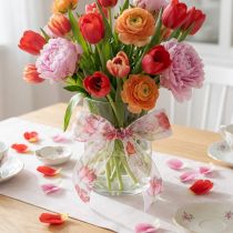 Article Ruban organza ruban mousseline perroquet tulipes rouge 40mm 18m