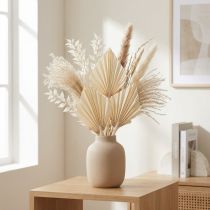 Article Mini palmes de palmier séchées et blanchies - Lot de 50