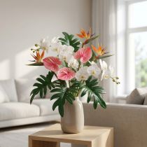 Article Lot de 12 feuilles artificielles Philodendron vertes 31 cm