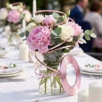 Article Fil plat en aluminium rose 5 mm x 10 m pour décorations florales et loisirs créatifs